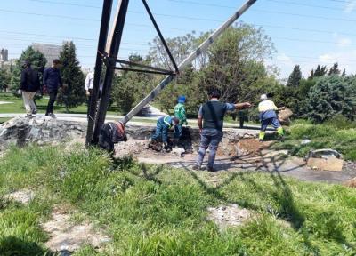 پاکسازی بوستان انرژی نوروزآباد از معتادان